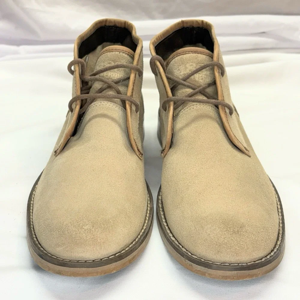 Wolverine 1883 Chukka‎ Boots Mens Size 7.5 Beige Light Brown Suede Leather